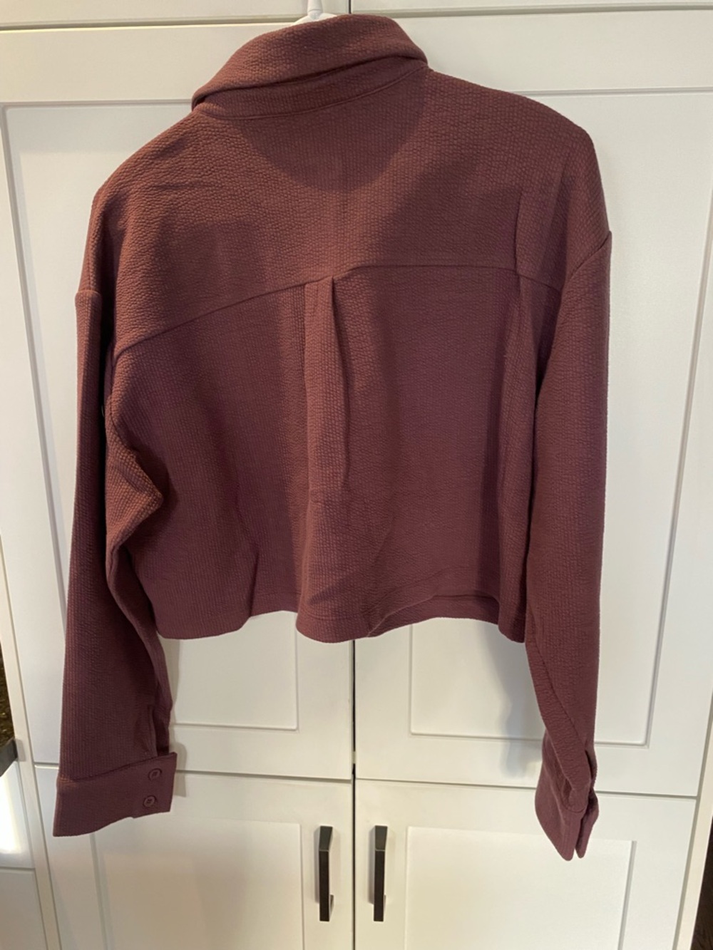 MPG Cropped Button-Front Jacket in Plum BNWOT - Picture 7 of 7
